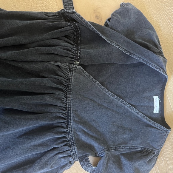 Zara Kids Black Denim Wrap Dress size 10 years - Picture 6 of 6